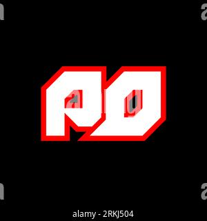 PD logo design, initial PD letter design with sci-fi style. PD logo for game, esport, Technology, Digital, Community or Business. P D sport modern Ita Stock Vector