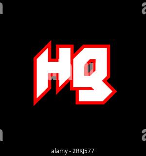 HG logo design, initial HG letter design with sci-fi style. HG logo for game, esport, Technology, Digital, Community or Business. H G sport modern Ita Stock Vector