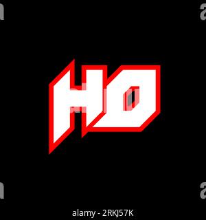 HD logo design, initial HD letter design with sci-fi style. HD logo for game, esport, Technology, Digital, Community or Business. H D sport modern Ita Stock Vector
