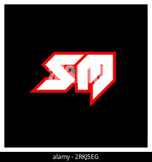 SM logo design, initial SM letter design with sci-fi style. SM logo for game, esport, Technology, Digital, Community or Business. S M sport modern Ita Stock Vector