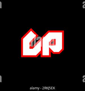 LP logo design, initial LP letter design with sci-fi style. LP logo for game, esport, Technology, Digital, Community or Business. L P sport modern Ita Stock Vector