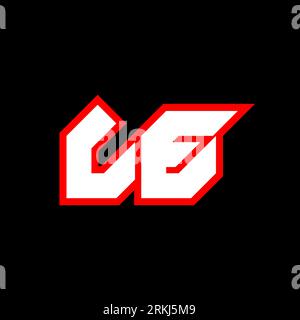 LE logo design, initial LE letter design with sci-fi style. LE logo for game, esport, Technology, Digital, Community or Business. L E sport modern Ita Stock Vector