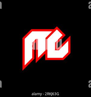 NL logo design, initial NL letter design with sci-fi style. NL logo for game, esport, Technology, Digital, Community or Business. N L sport modern Ita Stock Vector