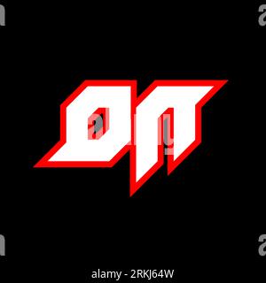 DN logo design, initial DN letter design with sci-fi style. DN logo for game, esport, Technology, Digital, Community or Business. D N sport modern Ita Stock Vector