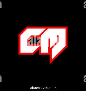CM logo design, initial CM letter design with sci-fi style. CM logo for game, esport, Technology, Digital, Community or Business. C M sport modern Ita Stock Vector