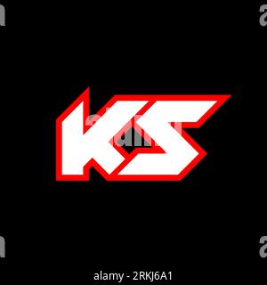 KS logo design, initial KS letter design with sci-fi style. KS logo for game, esport, Technology, Digital, Community or Business. K S sport modern Ita Stock Vector