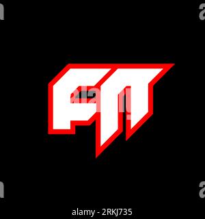 FN logo design, initial FN letter design with sci-fi style. FN logo for game, esport, Technology, Digital, Community or Business. F N sport modern Ita Stock Vector