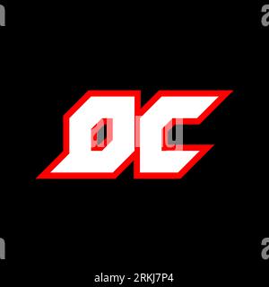 DC logo design, initial DC letter design with sci-fi style. DC logo for game, esport, Technology, Digital, Community or Business. D C sport modern Ita Stock Vector
