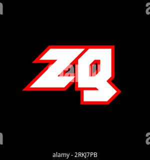 ZG logo design, initial ZG letter design with sci-fi style. ZG logo for game, esport, Technology, Digital, Community or Business. Z G sport modern Ita Stock Vector