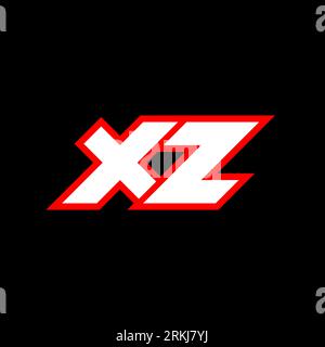 XZ logo design, initial XZ letter design with sci-fi style. XZ logo for game, esport, Technology, Digital, Community or Business. X Z sport modern Ita Stock Vector