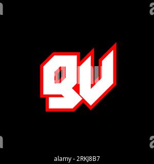 GV logo design, initial GV letter design with sci-fi style. GV logo for game, esport, Technology, Digital, Community or Business. G V sport modern Ita Stock Vector