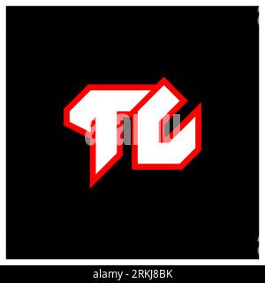 TL logo design, initial TL letter design with sci-fi style. TL logo for game, esport, Technology, Digital, Community or Business. T L sport modern Ita Stock Vector