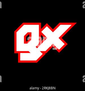 GX logo design, initial GX letter design with sci-fi style. GX logo for game, esport, Technology, Digital, Community or Business. G X sport modern Ita Stock Vector