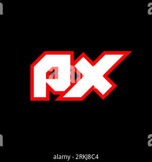PX logo design, initial PX letter design with sci-fi style. PX logo for game, esport, Technology, Digital, Community or Business. P X sport modern Ita Stock Vector