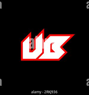 UB logo design, initial UB letter design with sci-fi style. UB logo for game, esport, Technology, Digital, Community or Business. U B sport modern Ita Stock Vector