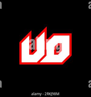 UD logo design, initial UD letter design with sci-fi style. UD logo for game, esport, Technology, Digital, Community or Business. U D sport modern Ita Stock Vector