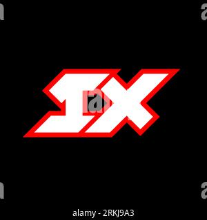 IX logo design, initial IX letter design with sci-fi style. IX logo for game, esport, Technology, Digital, Community or Business. I X sport modern Ita Stock Vector