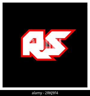 RS logo design, initial RS letter design with sci-fi style. RS logo for game, esport, Technology, Digital, Community or Business. R S sport modern Ita Stock Vector