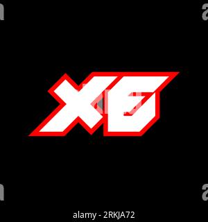 XE logo design, initial XE letter design with sci-fi style. XE logo for game, esport, Technology, Digital, Community or Business. X E sport modern Ita Stock Vector