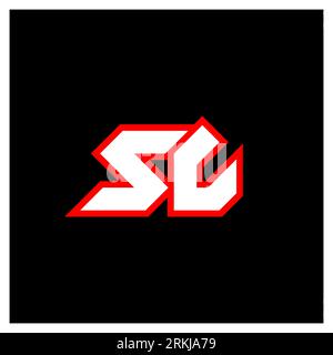 SL logo design, initial SL letter design with sci-fi style. SL logo for game, esport, Technology, Digital, Community or Business. S L sport modern Ita Stock Vector