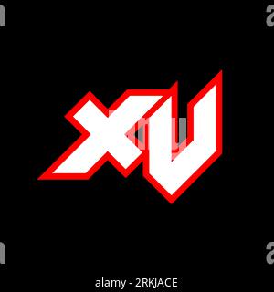 XV logo design, initial XV letter design with sci-fi style. XV logo for game, esport, Technology, Digital, Community or Business. X V sport modern Ita Stock Vector