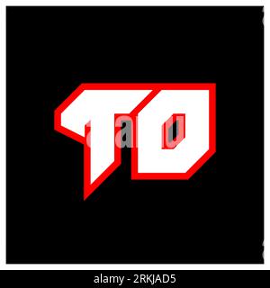 TO logo design, initial TO letter design with sci-fi style. TO logo for game, esport, Technology, Digital, Community or Business. T O sport modern Ita Stock Vector