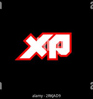 XP logo design, initial XP letter design with sci-fi style. XP logo for game, esport, Technology, Digital, Community or Business. X P sport modern Ita Stock Vector