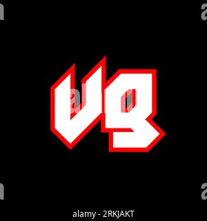 VG logo design, initial VG letter design with sci-fi style. VG logo for game, esport, Technology, Digital, Community or Business. V G sport modern Ita Stock Vector