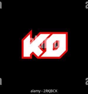 KD logo design, initial KD letter design with sci-fi style. KD logo for game, esport, Technology, Digital, Community or Business. K D sport modern Ita Stock Vector