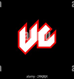 VL logo design, initial VL letter design with sci-fi style. VL logo for game, esport, Technology, Digital, Community or Business. V L sport modern Ita Stock Vector