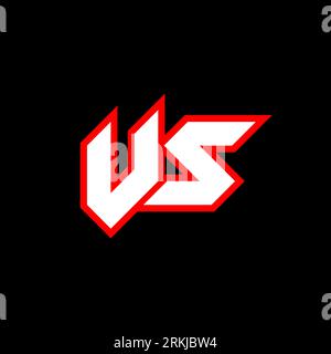 VS logo design, initial VS letter design with sci-fi style. VS logo for game, esport, Technology, Digital, Community or Business. V S sport modern Ita Stock Vector