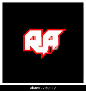 RA logo design, initial RA letter design with sci-fi style. RA logo for game, esport, Technology, Digital, Community or Business. R A sport modern Ita Stock Vector