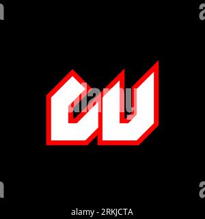 LU logo design, initial LU letter design with sci-fi style. LU logo for game, esport, Technology, Digital, Community or Business. L U sport modern Ita Stock Vector