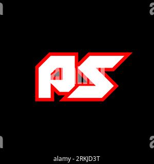 PS logo design, initial PS letter design with sci-fi style. PS logo for game, esport, Technology, Digital, Community or Business. P S sport modern Ita Stock Vector