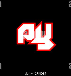 PY logo design, initial PY letter design with sci-fi style. PY logo for game, esport, Technology, Digital, Community or Business. P Y sport modern Ita Stock Vector