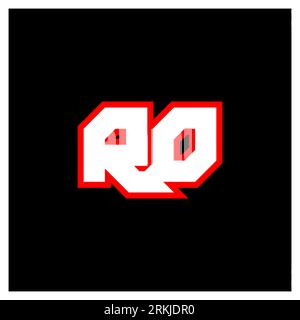 RD logo design, initial RD letter design with sci-fi style. RD logo for game, esport, Technology, Digital, Community or Business. R D sport modern Ita Stock Vector
