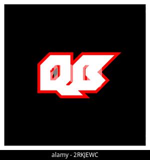 QB logo design, initial QB letter design with sci-fi style. QB logo for game, esport, Technology, Digital, Community or Business. Q B sport modern Ita Stock Vector