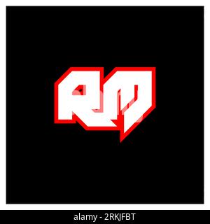 RM logo design, initial RM letter design with sci-fi style. RM logo for game, esport, Technology, Digital, Community or Business. R M sport modern Ita Stock Vector