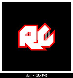 RL logo design, initial RL letter design with sci-fi style. RL logo for game, esport, Technology, Digital, Community or Business. R L sport modern Ita Stock Vector