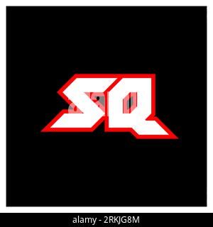 SQ logo design, initial SQ letter design with sci-fi style. SQ logo for game, esport, Technology, Digital, Community or Business. S Q sport modern Ita Stock Vector