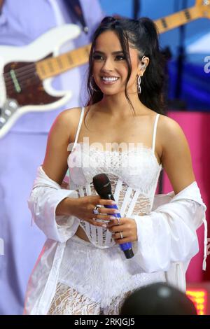 New York, NY, USA. 25th Aug, 2023. Becky G Performs on Today's Citi Summer Concert Series in New work City on August 25, 2023. Credit: Rw/Media Punch Credit: Media Punch Inc/Alamy Live News/Alamy Live News Stock Photo