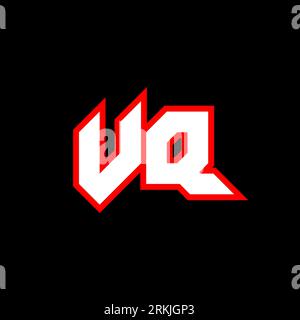 VQ logo design, initial VQ letter design with sci-fi style. VQ logo for game, esport, Technology, Digital, Community or Business. V Q sport modern Ita Stock Vector