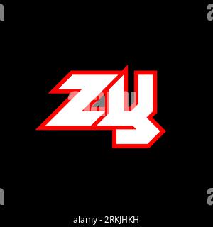 ZX logo design, initial ZX letter design with sci-fi style. ZX logo for game, esport, Technology, Digital, Community or Business. Z X sport modern Ita Stock Vector