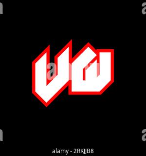VZ logo design, initial VZ letter design with sci-fi style. VZ logo for game, esport, Technology, Digital, Community or Business. V Z sport modern Ita Stock Vector