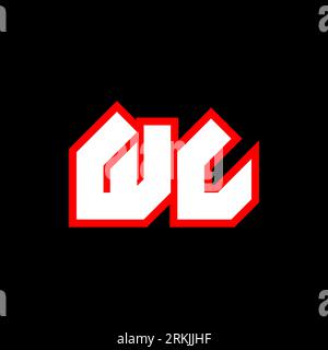 WL logo design, initial WL letter design with sci-fi style. WL logo for game, esport, Technology, Digital, Community or Business. W L sport modern Ita Stock Vector