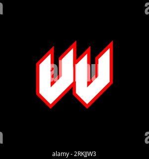 VV logo design, initial VV letter design with sci-fi style. VV logo for game, esport, Technology, Digital, Community or Business. V V sport modern Ita Stock Vector
