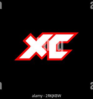 XC logo design, initial XC letter design with sci-fi style. XC logo for game, esport, Technology, Digital, Community or Business. X C sport modern Ita Stock Vector