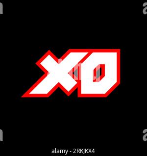 XO logo design, initial XO letter design with sci-fi style. XO logo for game, esport, Technology, Digital, Community or Business. X O sport modern Ita Stock Vector