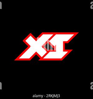 XI logo design, initial XI letter design with sci-fi style. XI logo for game, esport, Technology, Digital, Community or Business. X I sport modern Ita Stock Vector
