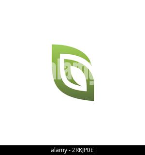 G Leaf Logo Design. Letter G Icon Nature Stock Vector
